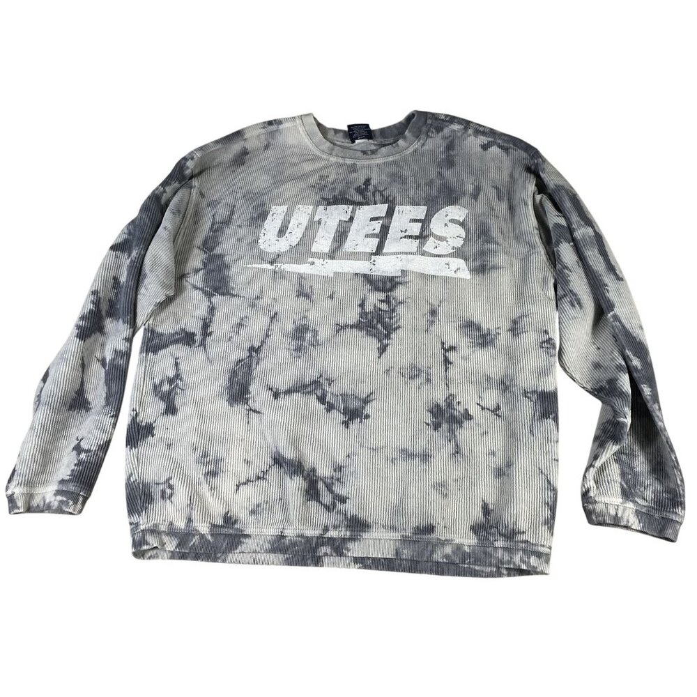 Charles River Apparel UTEES Gray Tie Dye Men's Sz L Crew Neck Pullover